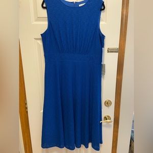 Women’s blue eyelet London Times Dress. Size 18.
